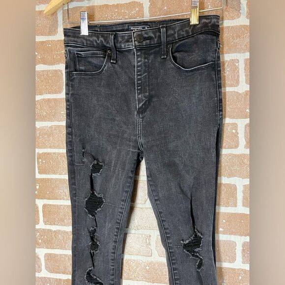 Abercrombie & Fitch Denimcl Simone High Rise Super Skinny jeans Black - Picture 2 of 7
